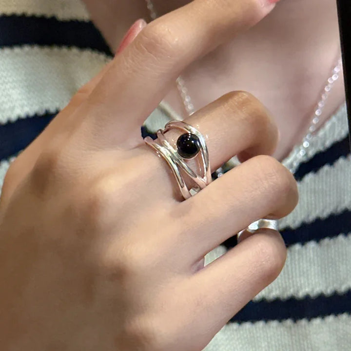 Fekete Onyx Multisoros Gyűrű - Arden