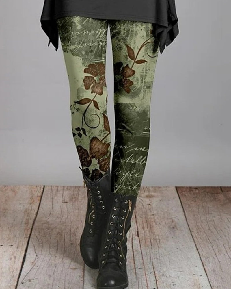 Bohemian Retro Leggings etnikai mintákkal – Ziva