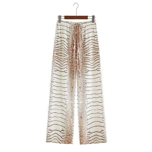 Széles szabású nyári nadrág sálból – Liana