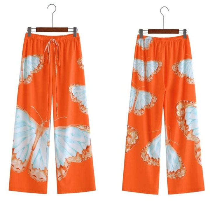 Széles szabású nyári nadrág sálból – Liana