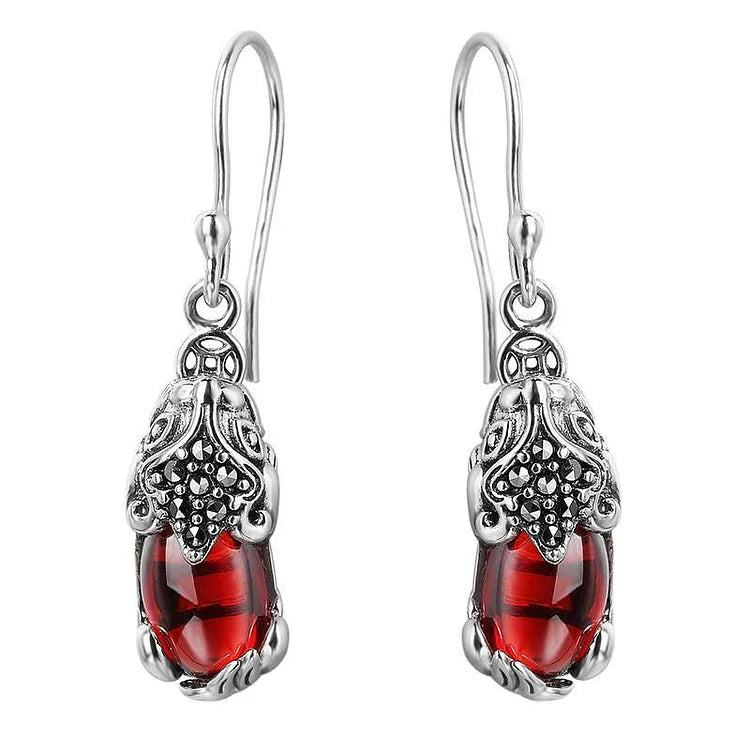 Ezüst Mítikus Állat Fülbevalók - Aelora