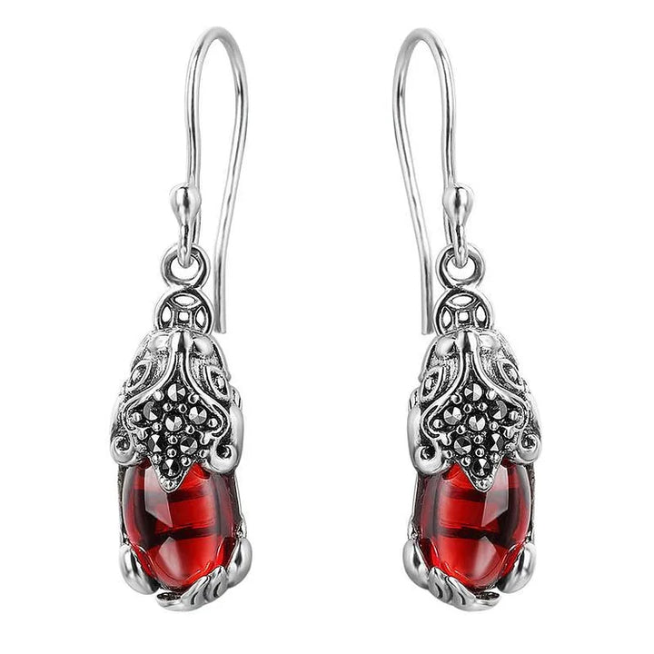 Ezüst Mítikus Állat Fülbevalók - Aelora