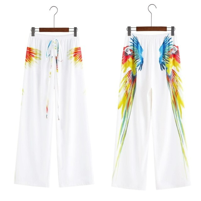 Széles szabású nyári nadrág sálból – Liana