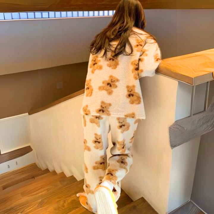 Vattas puha pizsama szett maci mintával – Mila