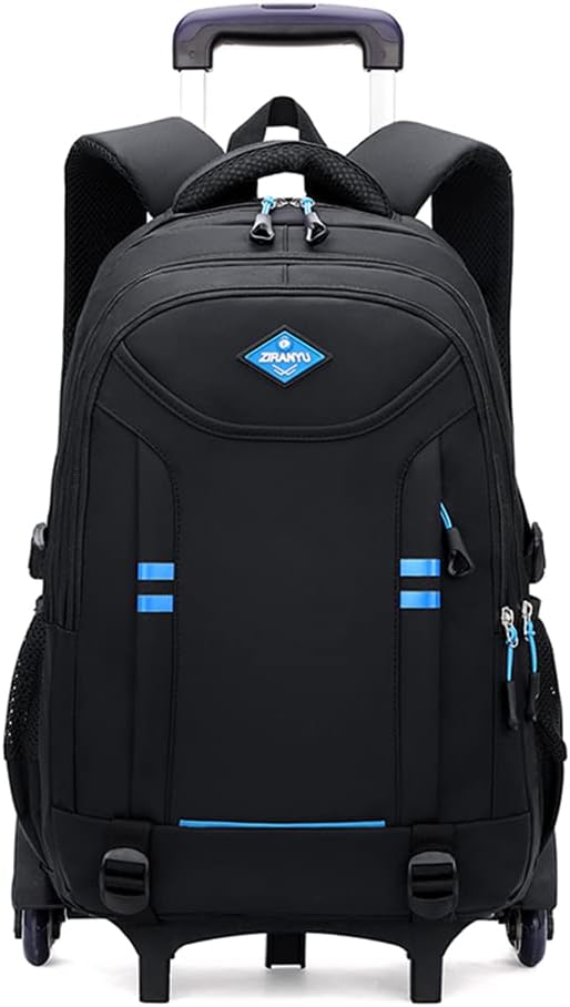 Többzsebes, gördíthető iskolatáska fiúk számára – Átalakítható kerekes táska