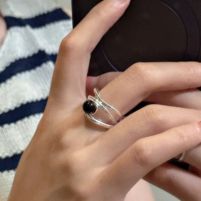 Fekete Onyx Multisoros Gyűrű - Arden