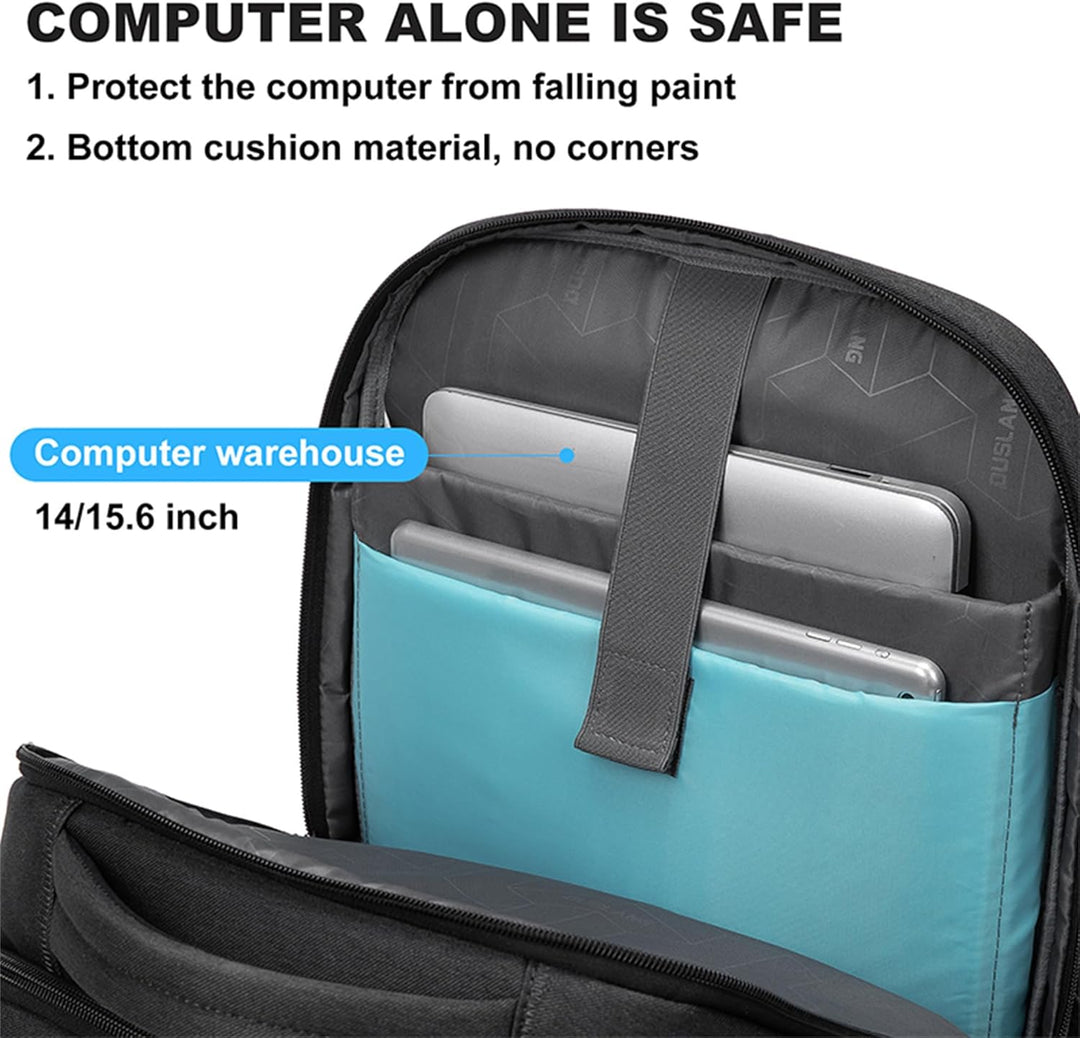 Vízálló laptop- és utazótáska rendszerezett rekeszekkel