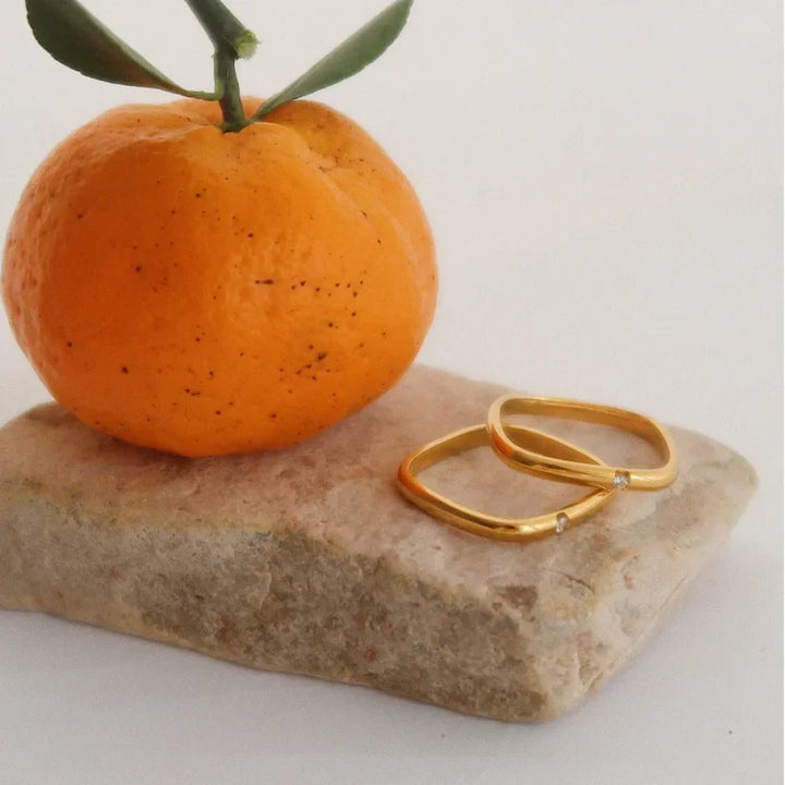 Minimalista cirkónia gyűrű - Leona