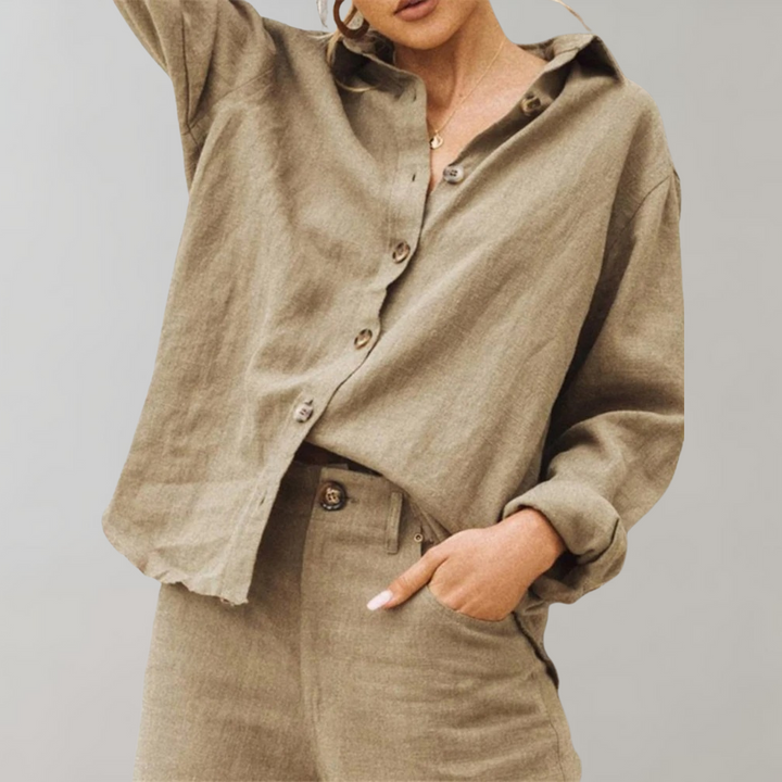 Casual Női Blúz Gombos Záródással – Noëlle