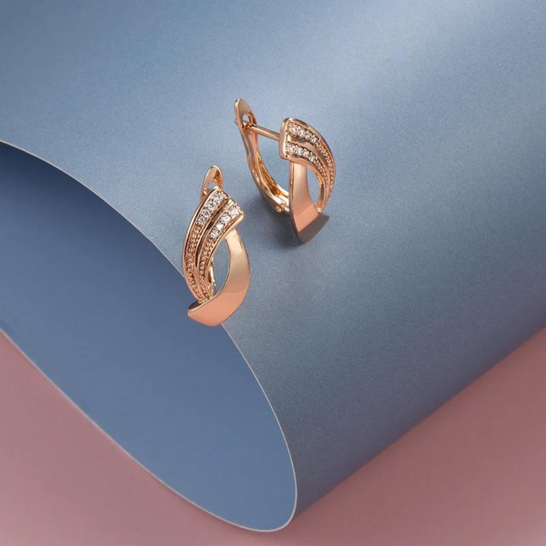 Rózsgold Zirconia Fülbevalók - Sophie