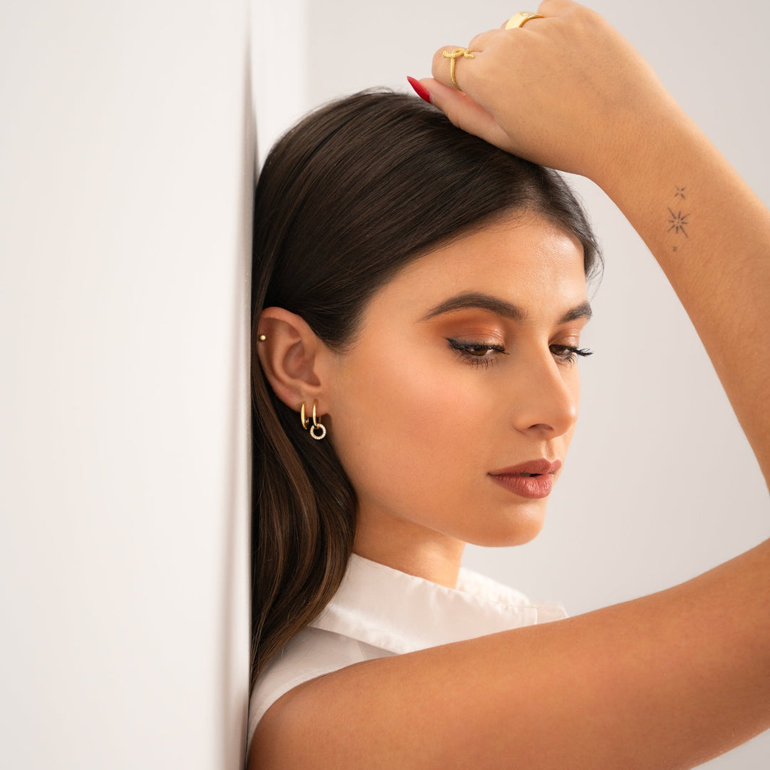 Kapcsolt Karika Fülbevalók - Nerida