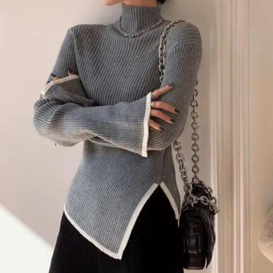 Hölgy pulóver magas nyakkal – Selina