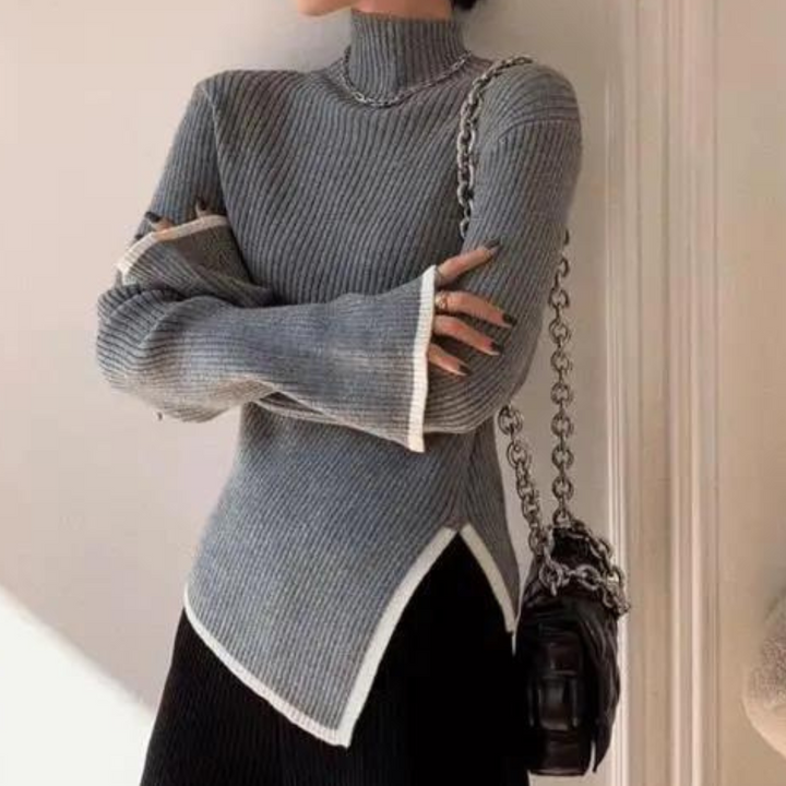 Hölgy pulóver magas nyakkal – Selina