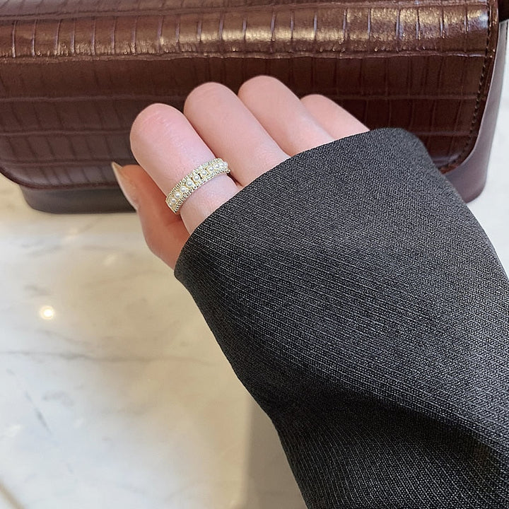 Luxus Arany Gyűrű Gyöngyökkel - Martina