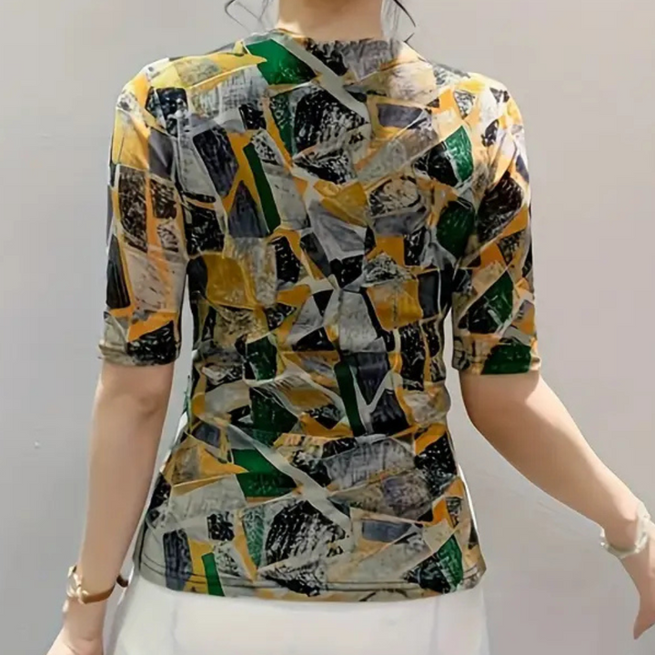 Vidám V-nyakú Blúz Nőknek - Aria