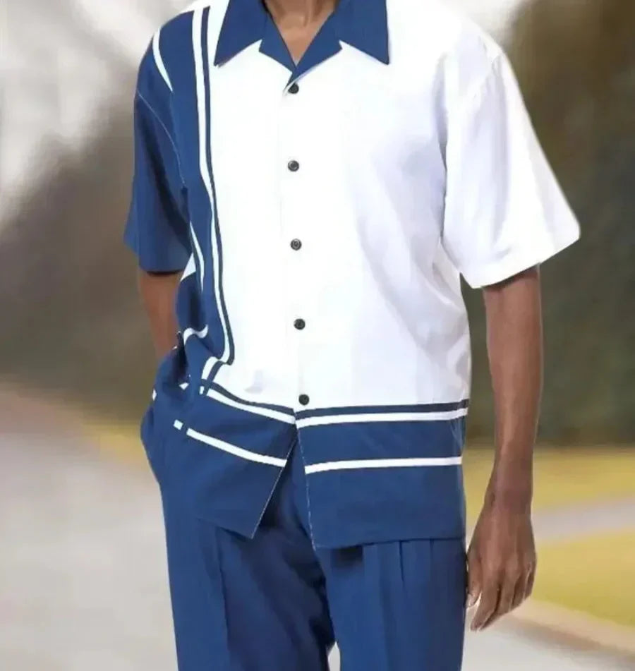 Trendi Harajuku két részből álló szett 3D nyomattal férfiaknak – Kenji