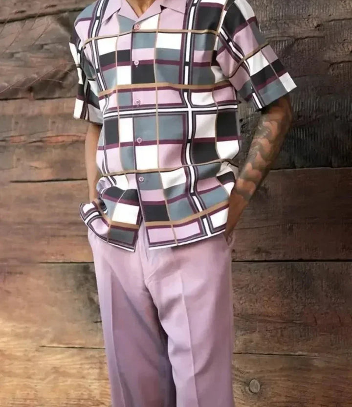 Trendi Harajuku két részből álló szett 3D nyomattal férfiaknak – Kenji