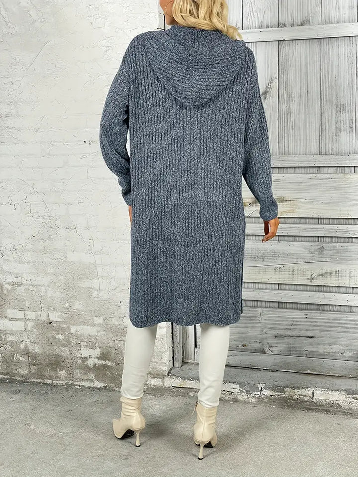 Hosszú női kötött kardigán őszre és télre – Elara