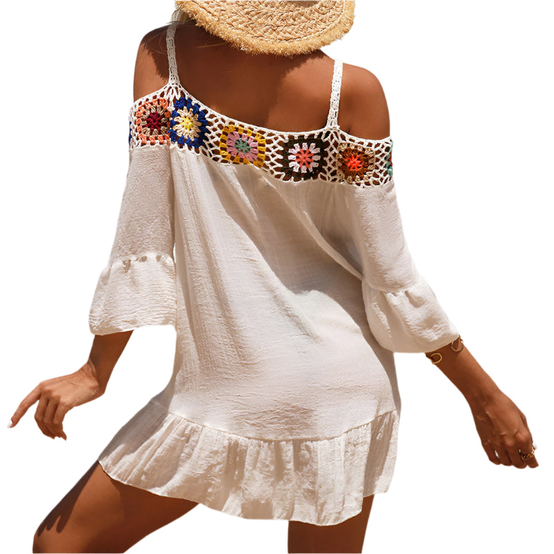 Válltól szabad mini ruha laza szabással – Livia