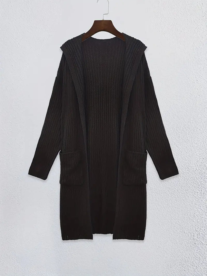 Hosszú női kötött kardigán őszre és télre – Elara