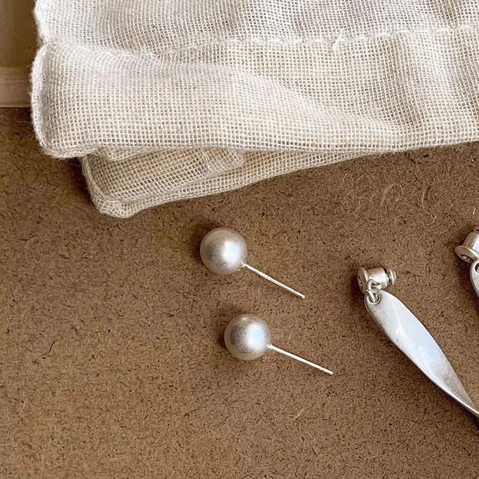 Ezüst Hullámos Strukturájú Fülbevalók - Lina