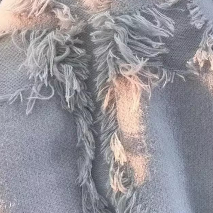 Trendi Szürke Pulóver Egyedi Dizájnnal Férfiaknak - Dario