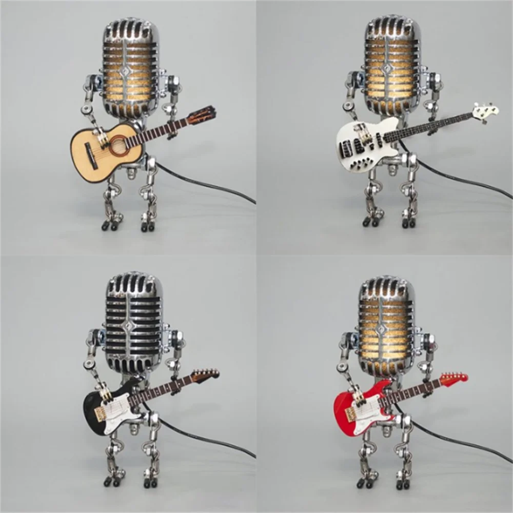 Dekoratív Mikrofon Robotlámpa Gitárral – Max