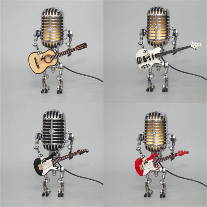Dekoratív Mikrofon Robotlámpa Gitárral – Max