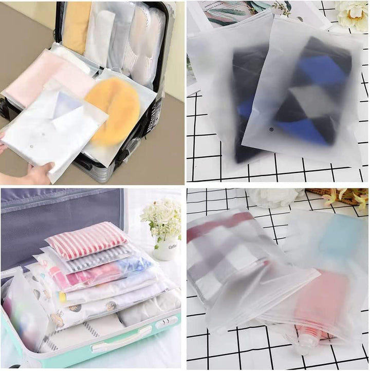 Újra zárható homályos cipzáras tasakok – 40 db-os ruhatároló ujjak szellőző lyukkal (Vásárolj 1-et, és 1-et ingyen kapsz)