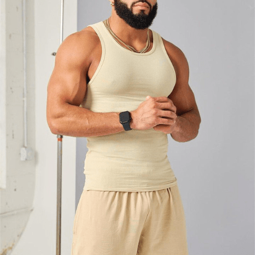 Ujjatlan férfi fitness póló légáteresztő anyagból – Nico