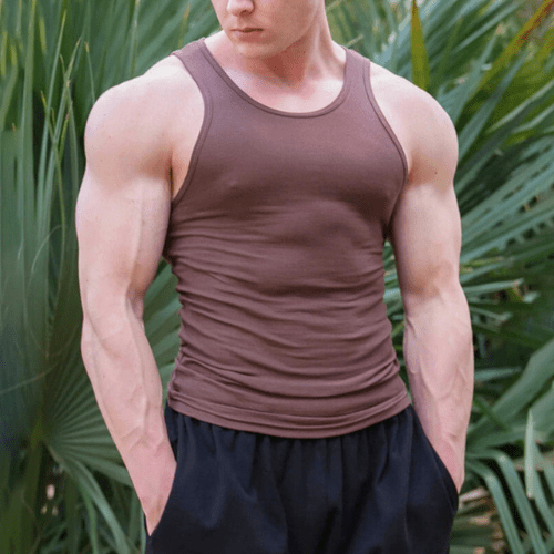 Ujjatlan férfi fitness póló légáteresztő anyagból – Nico