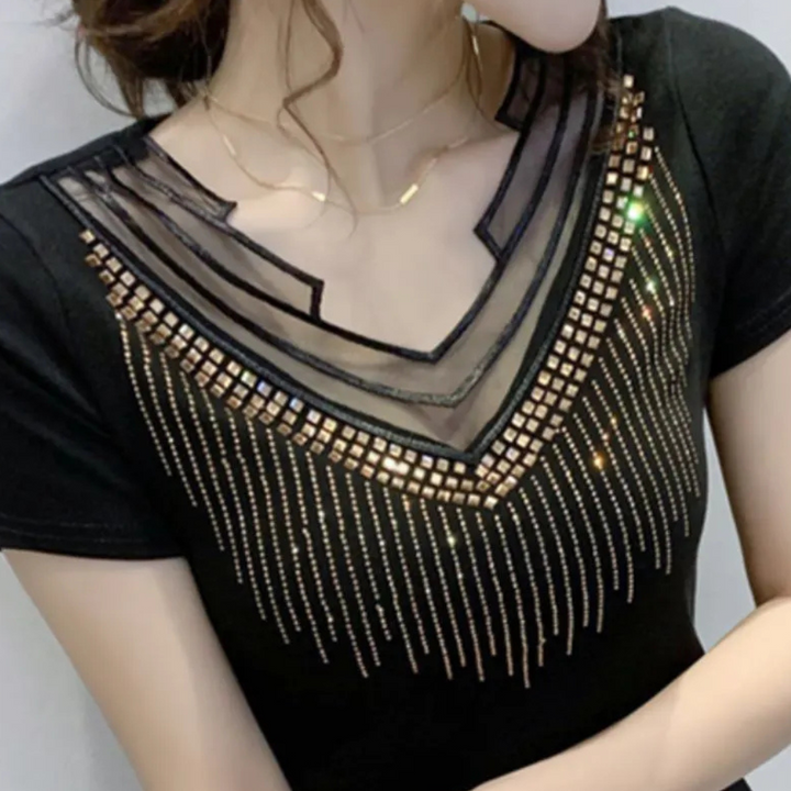 Trendi flitterblúz nőknek - Lena