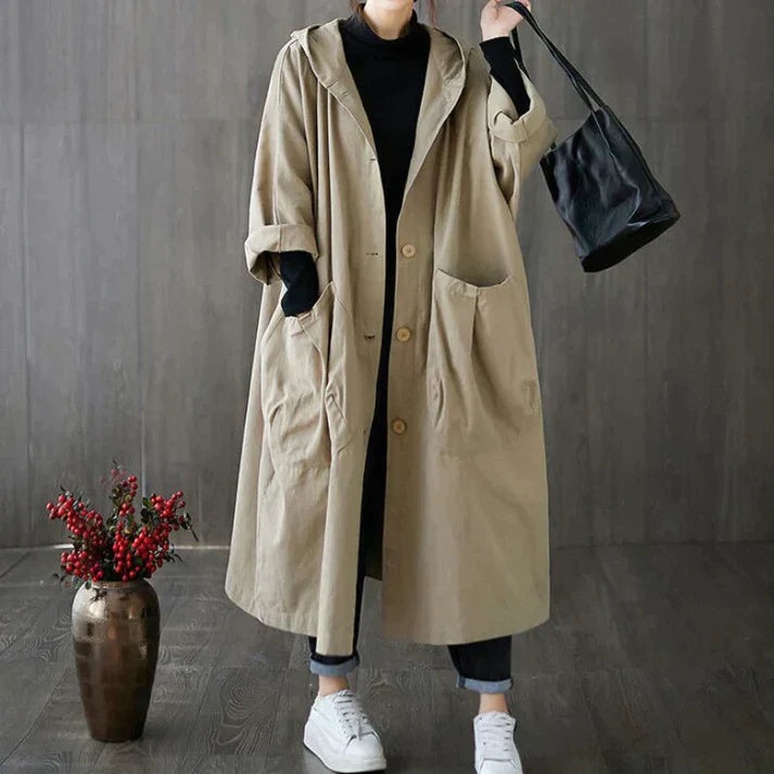Trendi Túlméretezett Női Trenchcoat - Maren
