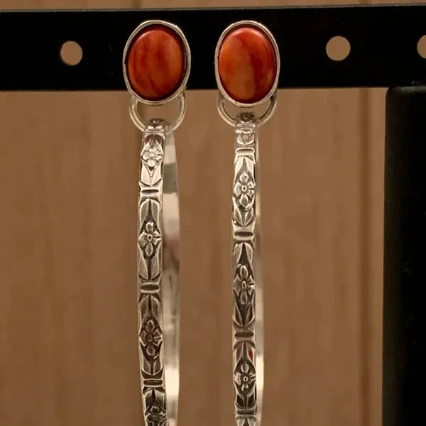 Boho Vintage ónix fülbevaló - Nalani