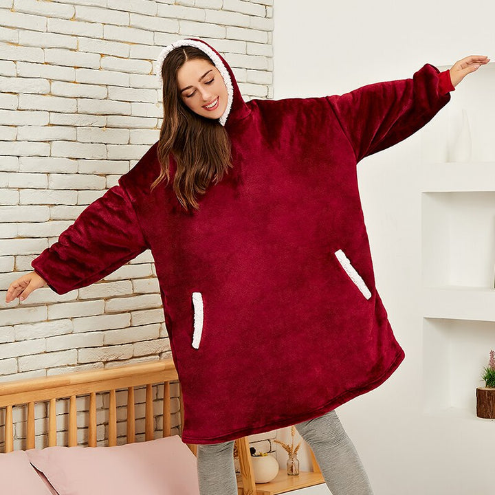 Unisex hőszigetelő fleece kapucnis pulóver - Noah