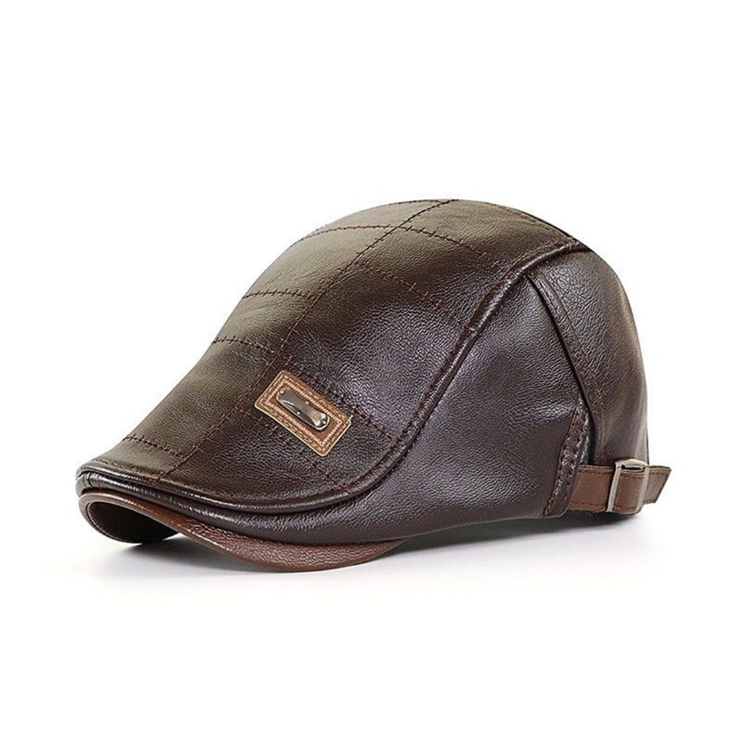Retro Férfi Bőr Baret - HeritageCap