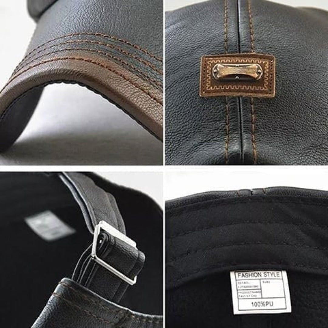Retro Férfi Bőr Baret - HeritageCap