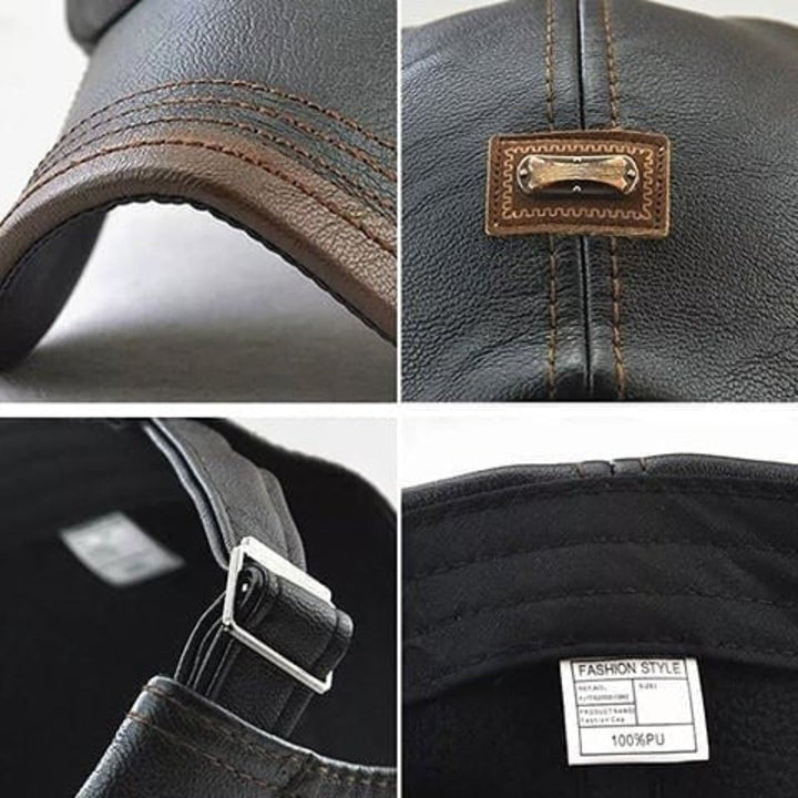 Retro Férfi Bőr Baret - HeritageCap