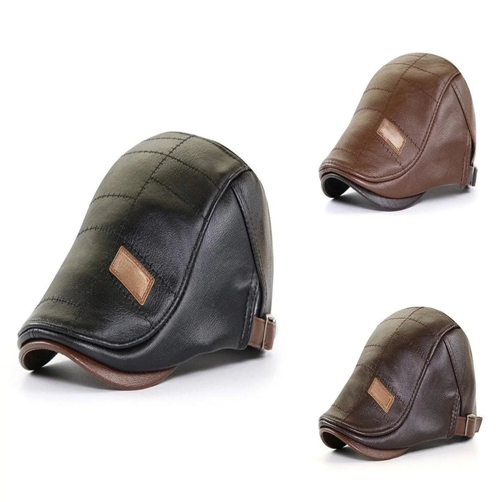 Retro Férfi Bőr Baret - HeritageCap
