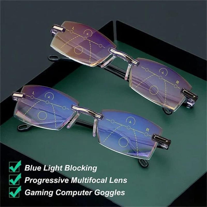 Szemüveg Kékfény-szűrővel és Multifokális Erősséggel - VisionGuard