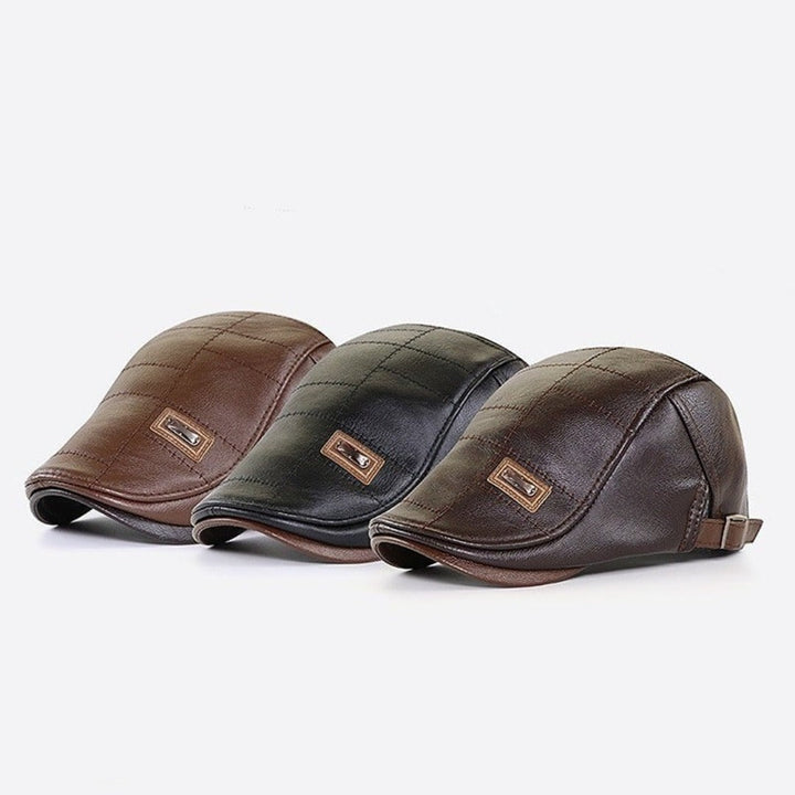 Retro Férfi Bőr Baret - HeritageCap
