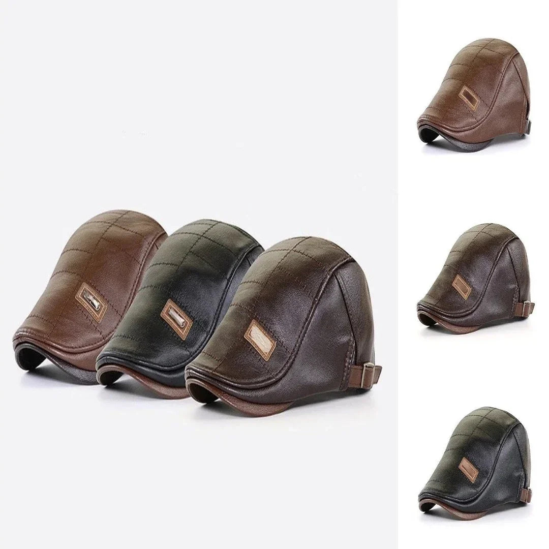 Retro Férfi Bőr Baret - HeritageCap