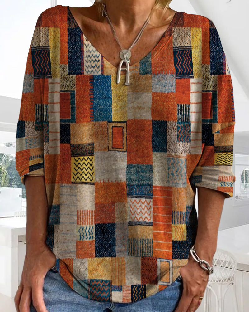 Őszi, lazán szabott pamut felső – Amira