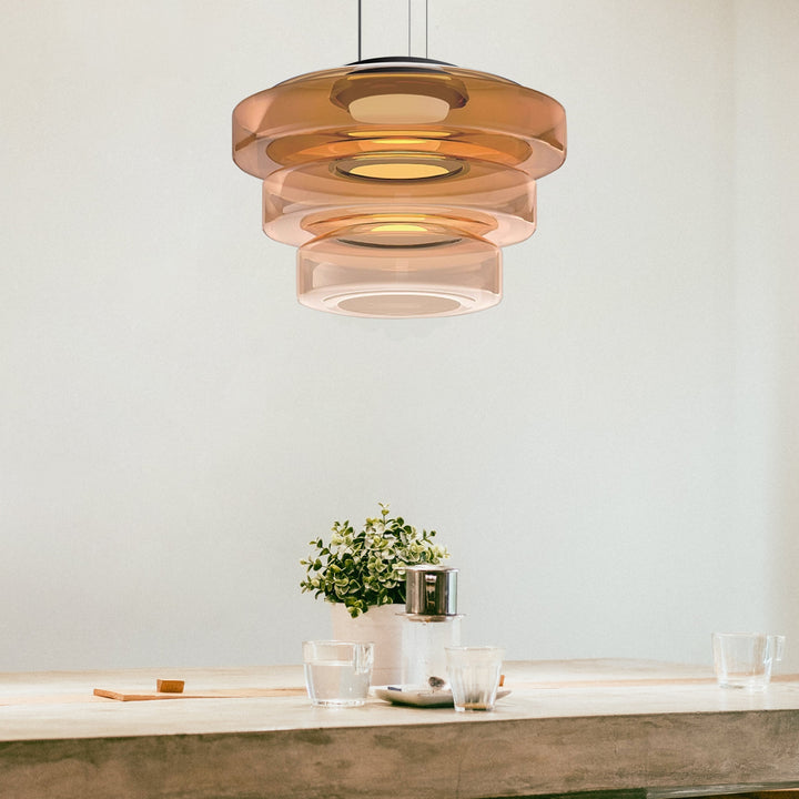 Modern üveg függőlámpa Bauhaus stílusban - AuroraSphere