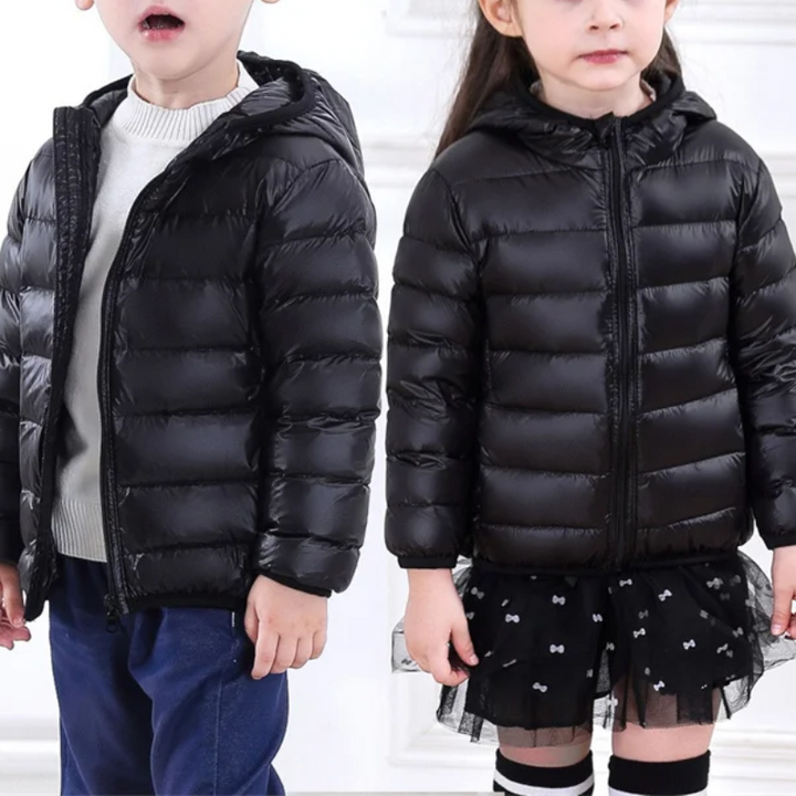 Gyerek vízhatlan esőkabát pehelytoll stílusban, karikatúrával – Miro