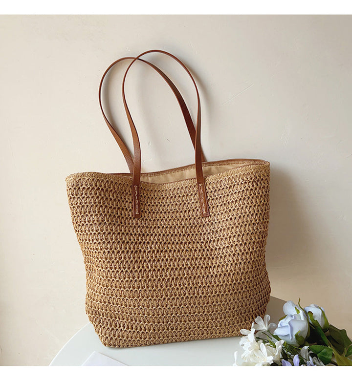 Nád Táska Bőr Pántokkal - SummerBreeze Tote