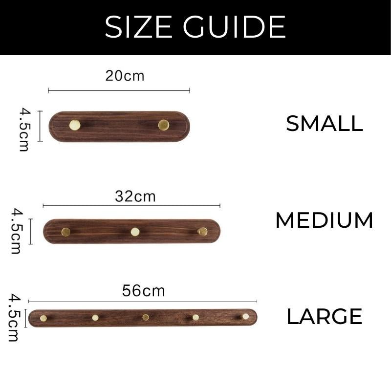 Fából készült falipakolók mosdókagylóval és sárgaréz kampókkal - LignaHook