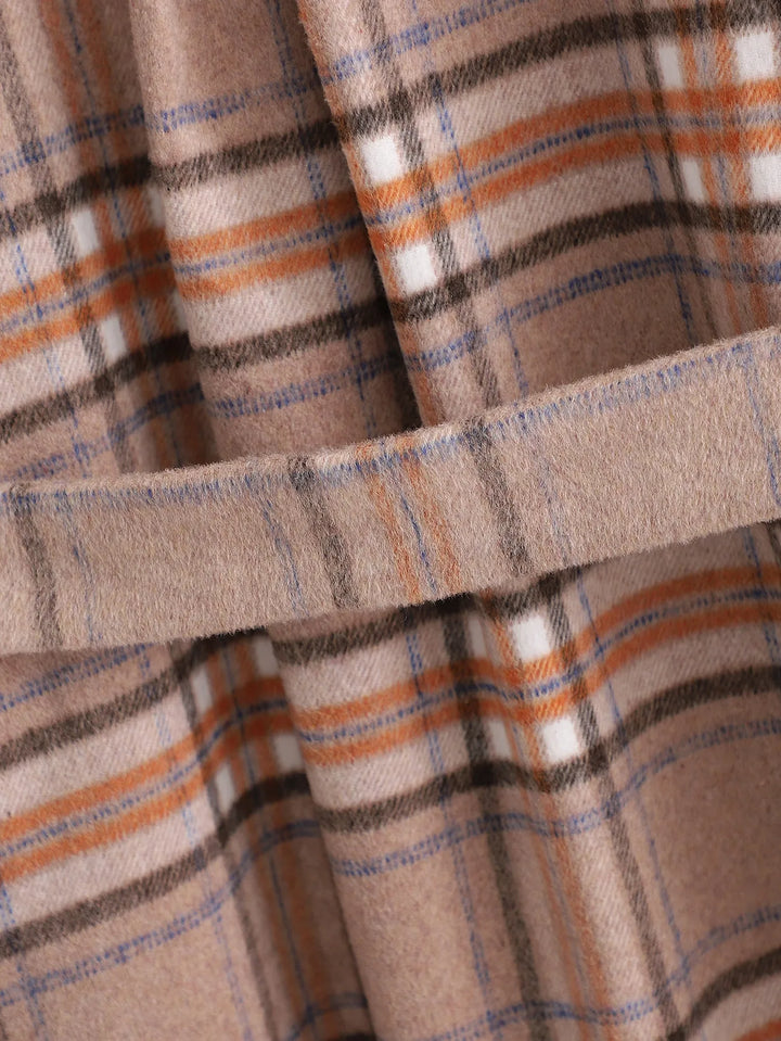 Kockás Őszi Ruha Övvel – Elodie