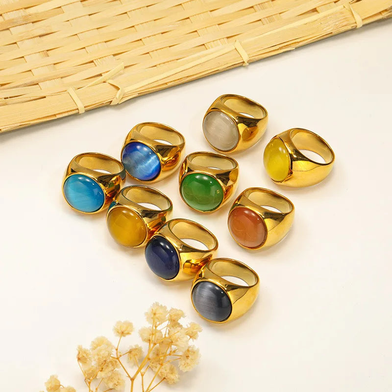 Nagy Macskaemeral Ring - Liora