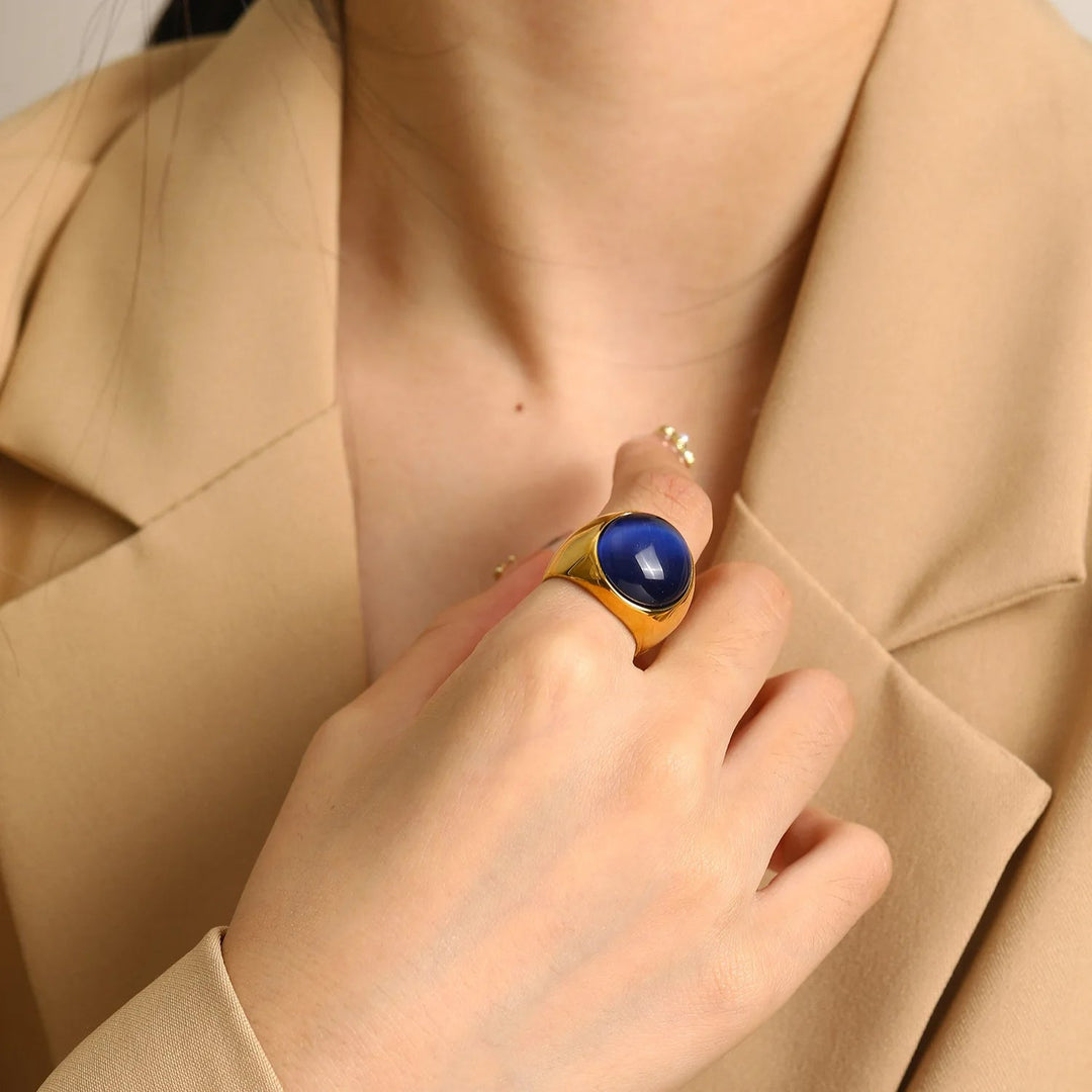 Nagy Macskaemeral Ring - Liora